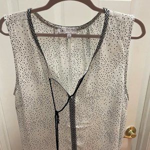 White and Black Polka Dot Blouse